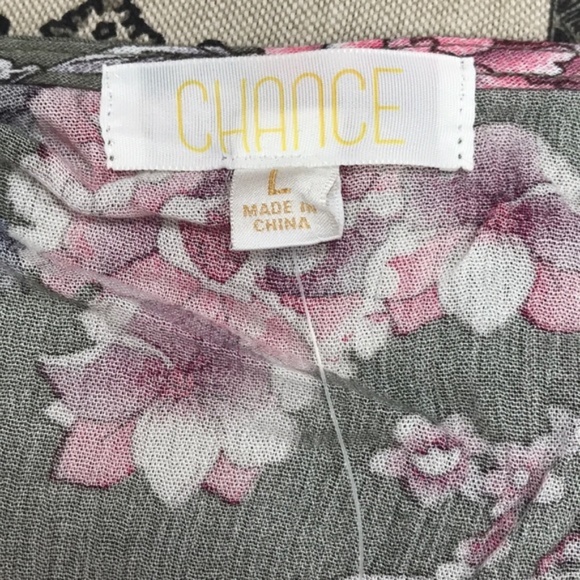 CHANCE V-Neck Floral Print Blouse - Picture 6 of 7